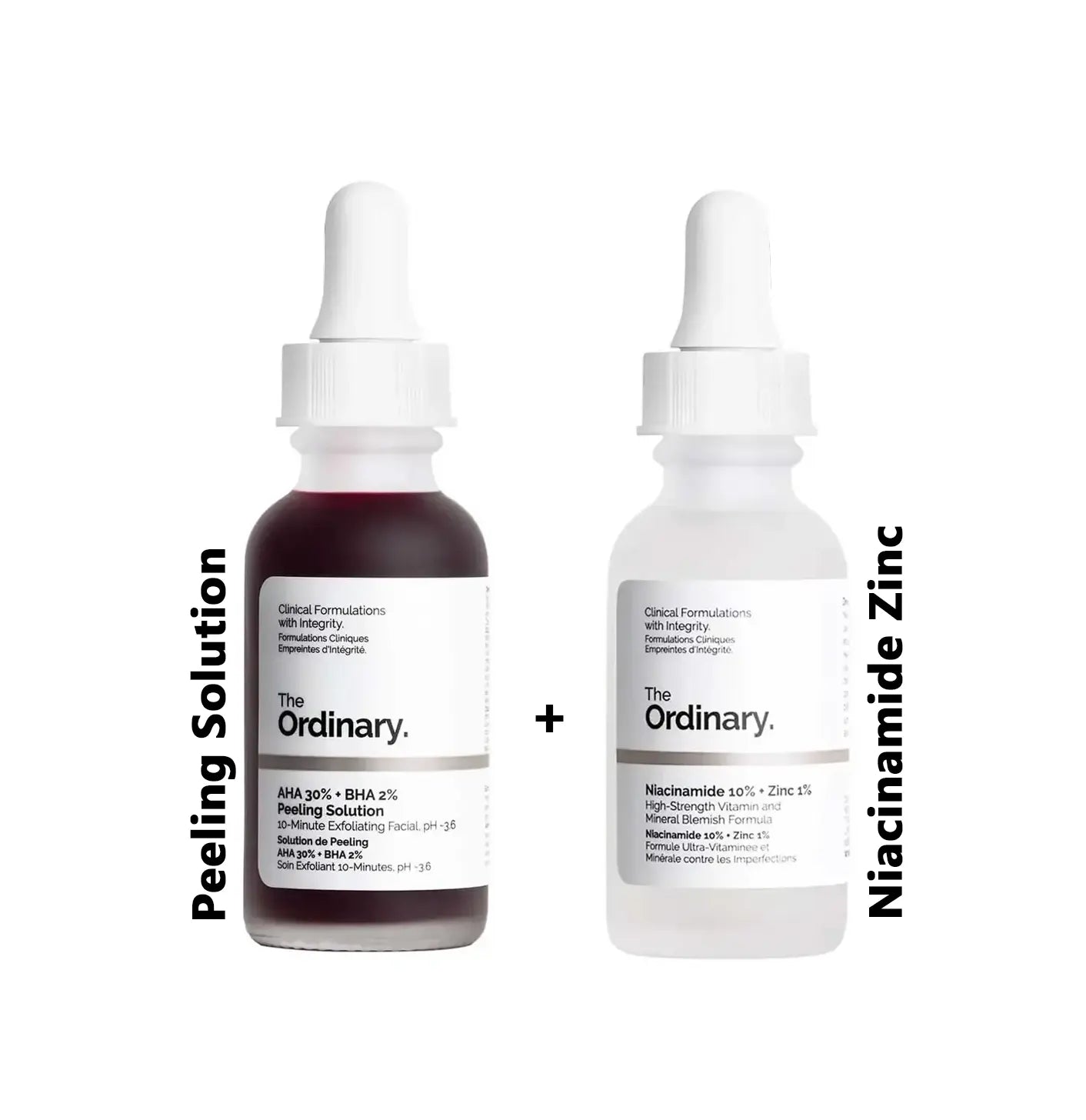 Niacinamide 10% Zinc 1% + Peeling Solution AHA 30% BHA 2% Combo